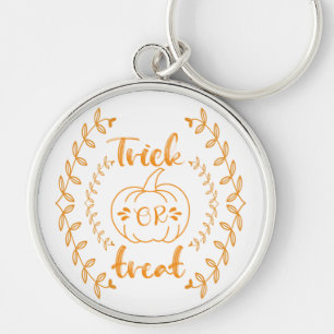 Trick or treat in plants frame  key ring