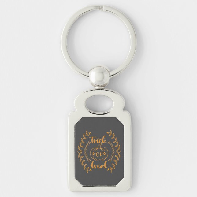 Trick or treat in plants frame  key ring (Front)