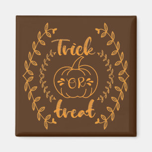 Trick or treat in plants frame magnet