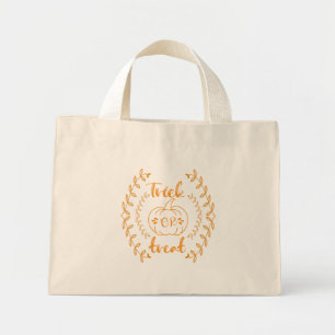 Trick or treat in plants frame mini tote bag