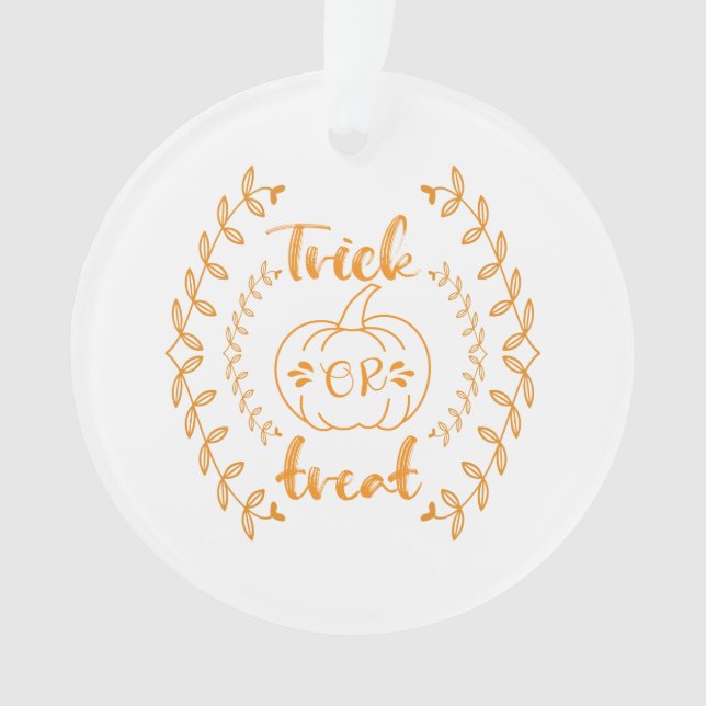 Trick or treat in plants frame  ornament (Front)
