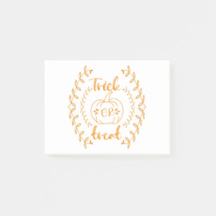 Trick or treat in plants frame post-it notes