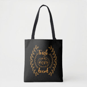 Trick or treat in plants frame  tote bag