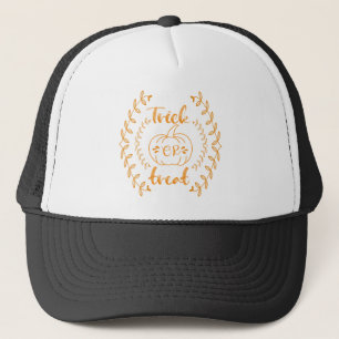 Trick or treat in plants frame  trucker hat