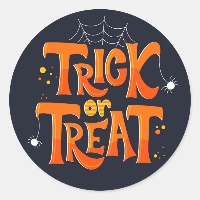 Trick or Treat - It's Halloween! Classic Round Sticker (Front)