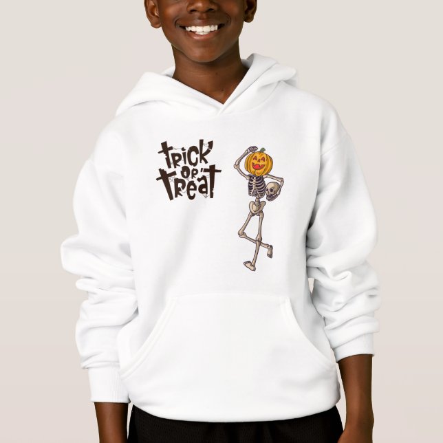 Trick or Treat Jack O'Lantern Pumpkin Hoodie (Front)
