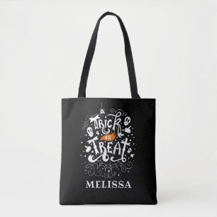 Trick or Treat Kids Custom Halloween Tote Bag