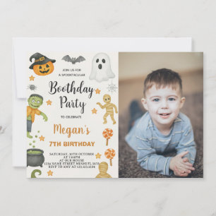 Trick or Treat Kids Halloween Birthday Invitation