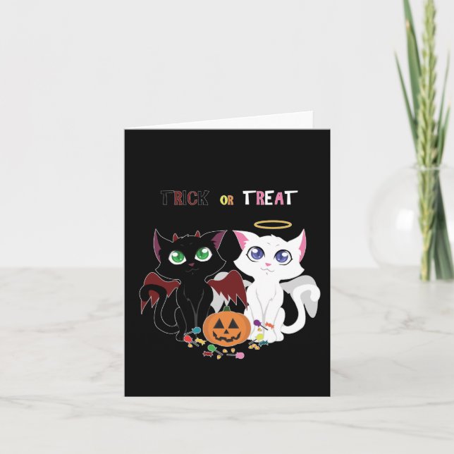Trick or Treat Kittens  Card (Front)