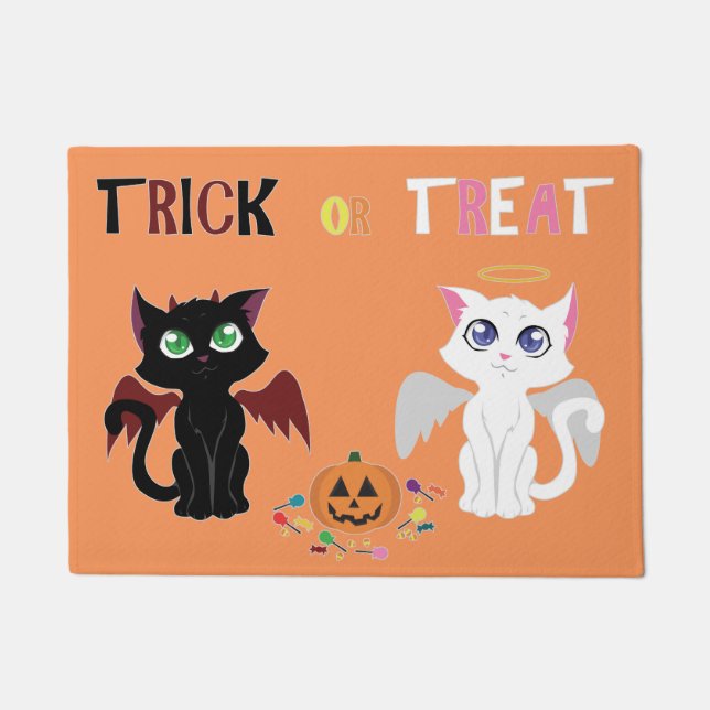 Trick or Treat Kittens Doormat (Front)