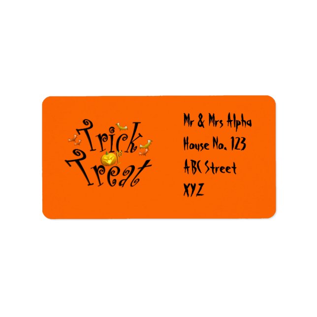 Trick or Treat Label (Front)