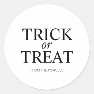 TRICK OR TREAT LABEL