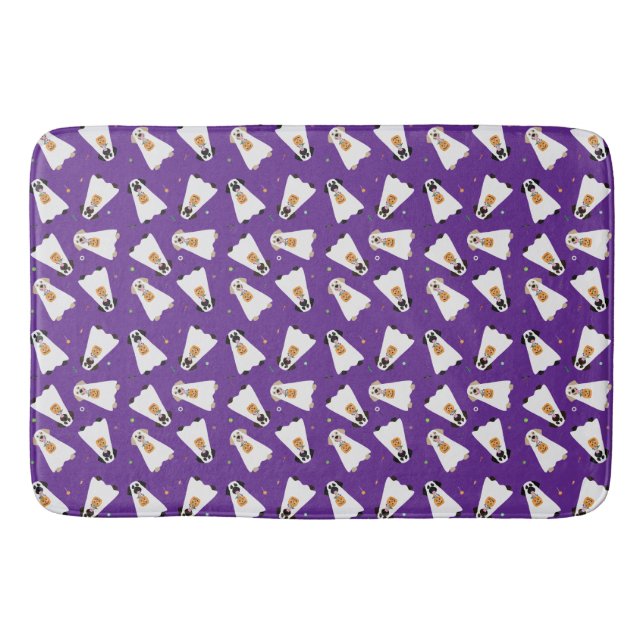 Trick Or Treat Labrador Retriever Ghost Dogs Bath Mat (Front)