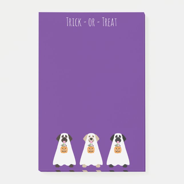 Trick Or Treat Labrador Retriever Ghost Dogs Post-it Notes (Front)