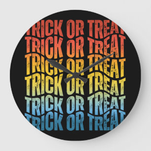 TRICK OR TREAT LARGE CLOCK
