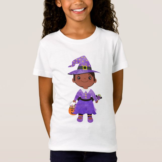 Trick or Treat Little Witch T-Shirt (Front)