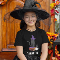 Trick or Treat Modern Black Cat Custom Halloween