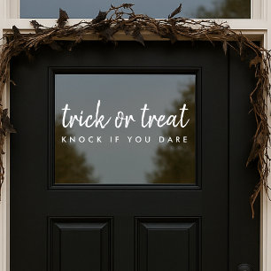 Trick or Treat   Modern White Halloween Door