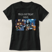 Trick or Treat Mom AI Robot with Pumpkins & Basket