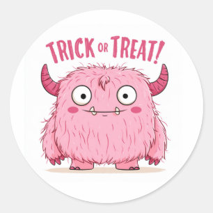 Trick or Treat! - Monster #7 Classic Round Sticker
