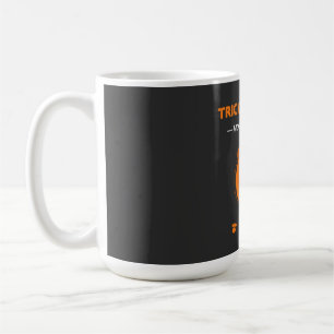 Trick Or Treat Mostly Treats Halloween Dog Pumpkin Coffee Mug