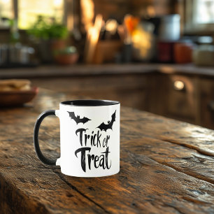 Trick or Treat Mug – Spooky Halloween Bats Design