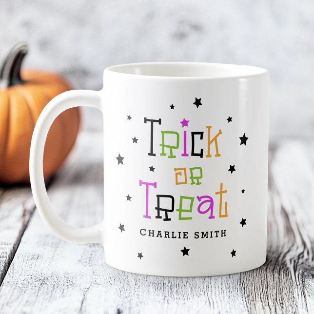 Trick or treat name stars Halloween Coffee Mug (Trick or treat name stars Halloween Coffee Mug)