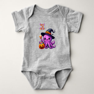 Trick or Treat Octopus Halloween  Baby Bodysuit