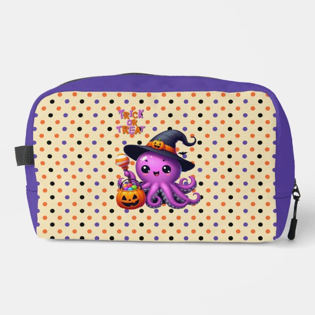 Trick or Treat Octopus Halloween  Dopp Kit (Front)
