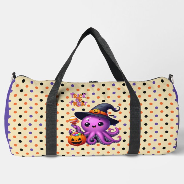 Trick or Treat Octopus Halloween  Duffle Bag (Front)