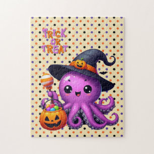 Trick or Treat Octopus Halloween Jigsaw Puzzle