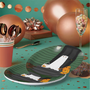 Trick Or Treat Oliver The Otter! Paper Plate