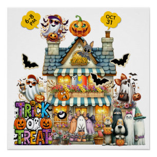 Trick or Treat or TRUNK or Treat Poster