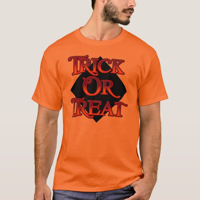 Trick or Treat Orange T Shirt (Front)