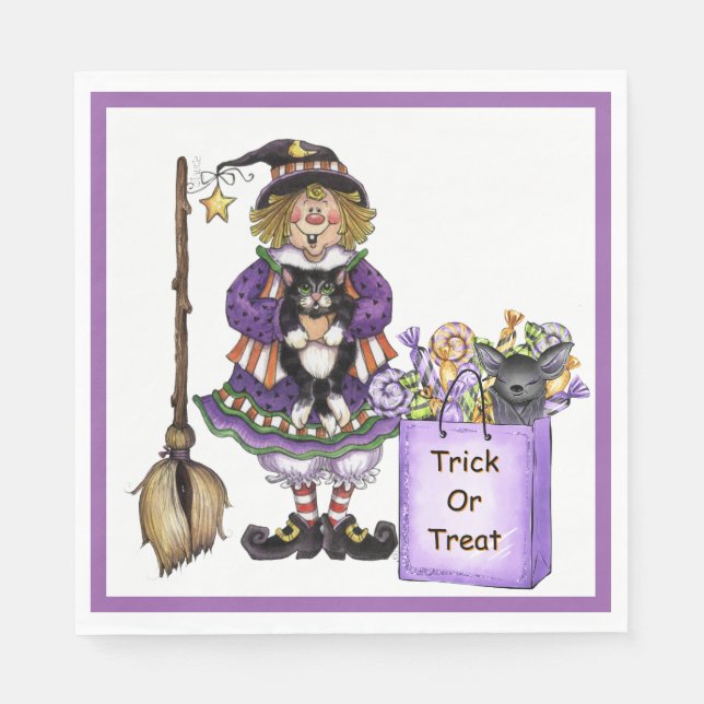 Trick Or Treat Paper Napkin (Front)