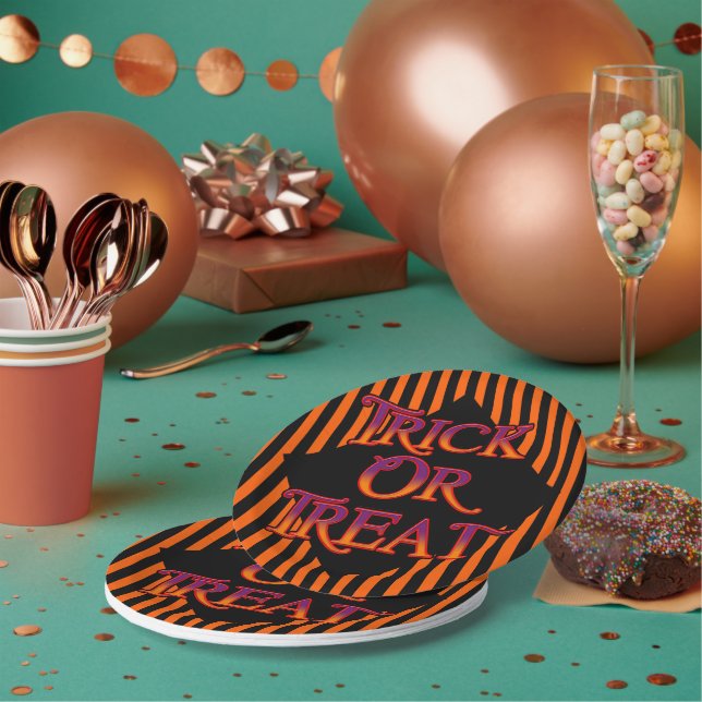 Trick or Treat Paper Plate (Multi)
