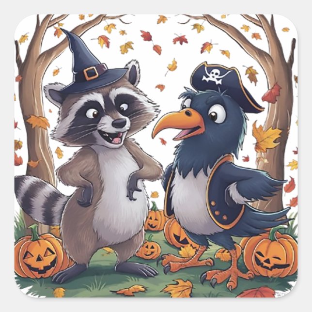 Trick or Treat Partners Square Sticker (Front)