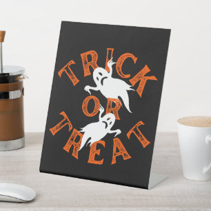 Trick Or Treat Pedestal Sign
