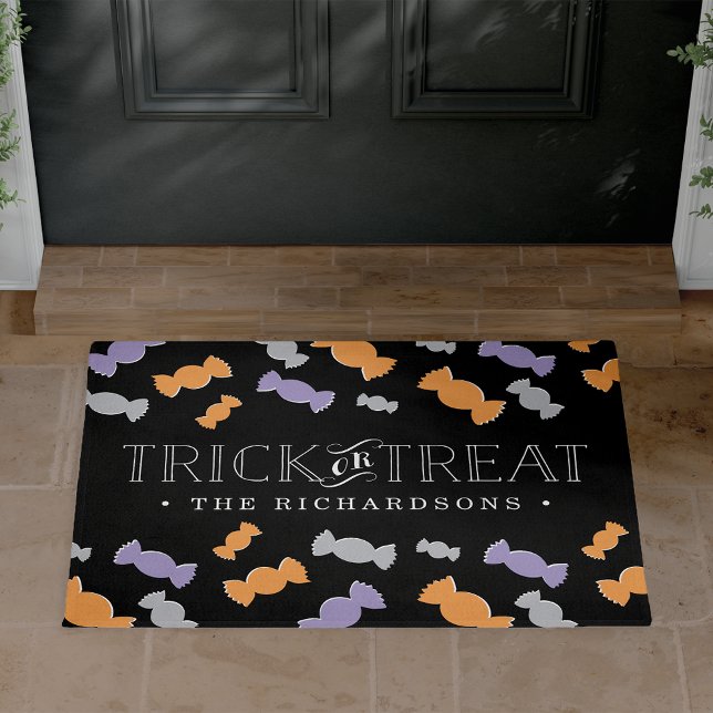 Trick or Treat Personalised Halloween Doormat (Creator Uploaded)