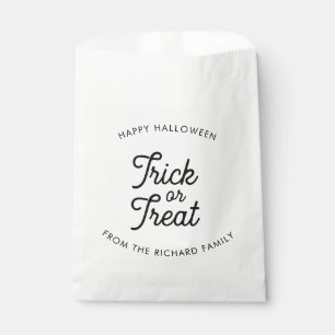 Trick or Treat Personalised Halloween Favour Bags