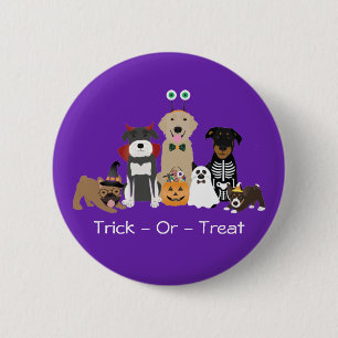 Trick Or Treat Pets Halloween Costumes 6 Cm Round Badge
