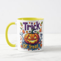 Trick Or Treat Pumpkin Candy Skull Halloween 🎃