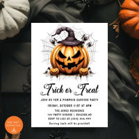 Trick or Treat Pumpkin Carving  Halloween Party