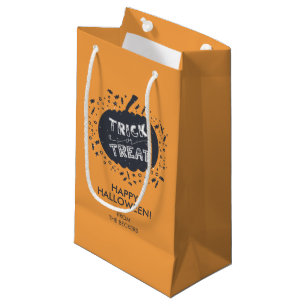Trick Or Treat Pumpkin Halloween Gift Bag