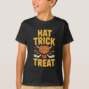 Trick Or Treat Pumpkin Halloween Ice Hockey T-Shirt