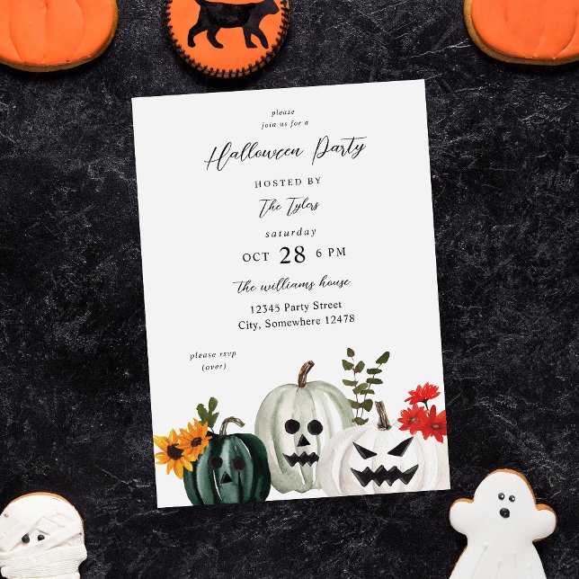 Trick or Treat Pumpkin Halloween Party Invitation (Creator Uploaded)