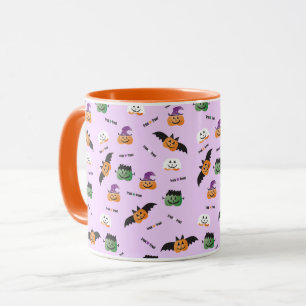 Trick Or Treat Pumpkin Jack O Lantern Purple Mug