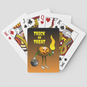 Trick or Treat Pumpkin Playing Cards