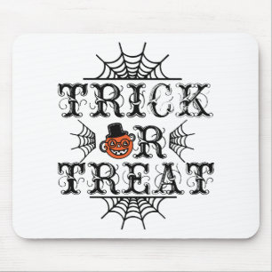 Trick or Treat Pumpkin Spiders Happy Halloween Mouse Pad