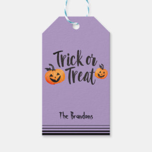 Trick or Treat Pumpkins Halloween Gift Tag